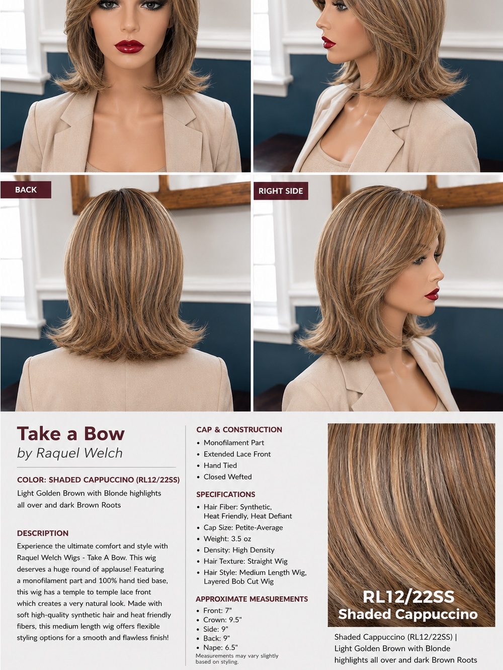 Take a Bow by Raquel Welch in Shaded Capouccino - Picture 2 of 2